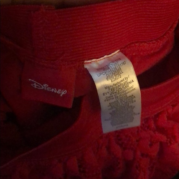 red Disney skirt lace overlay girls 2T - Picture 2 of 2